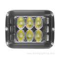 3.8" square mining work light with side lights